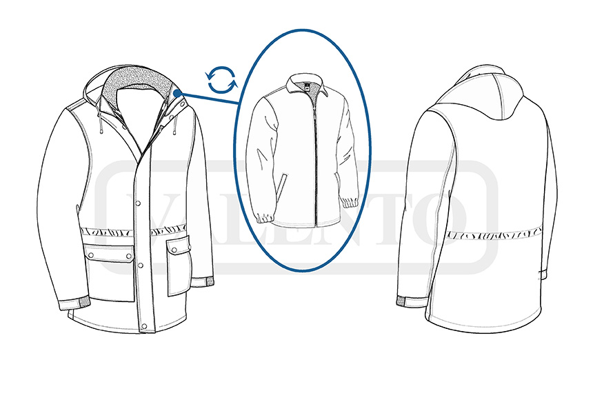 esquema Parka 3 in 1 AVENUE