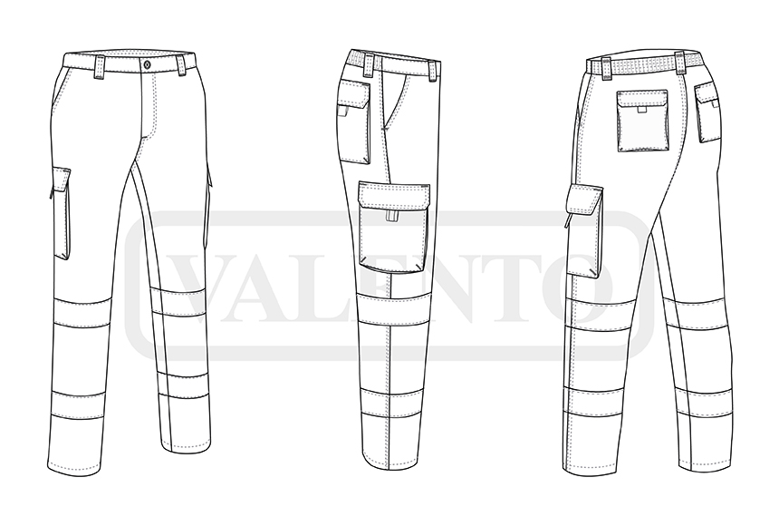 esquema Pantalon H.V. LENSTAD