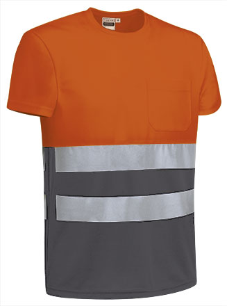 fluo orange-charcoal grey