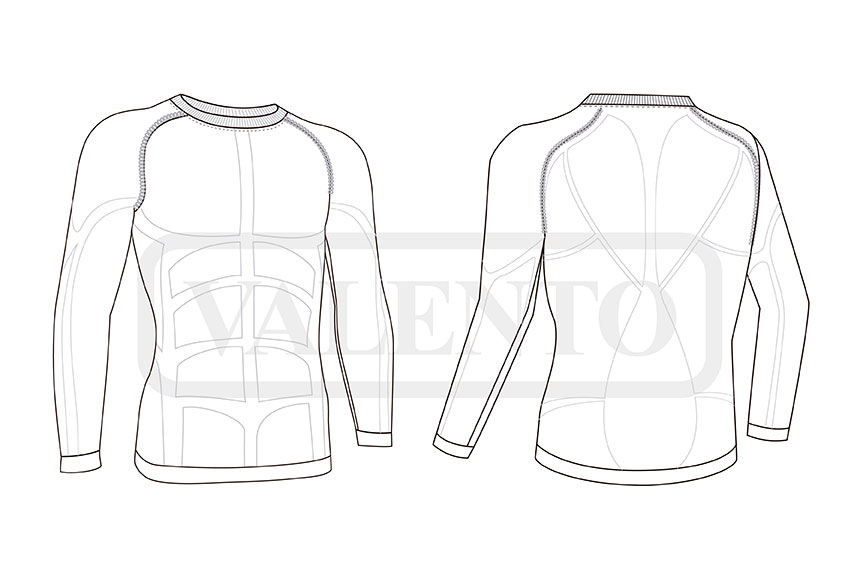 esquema L/S Stretchy Base Layer T-Shirt SKYNET