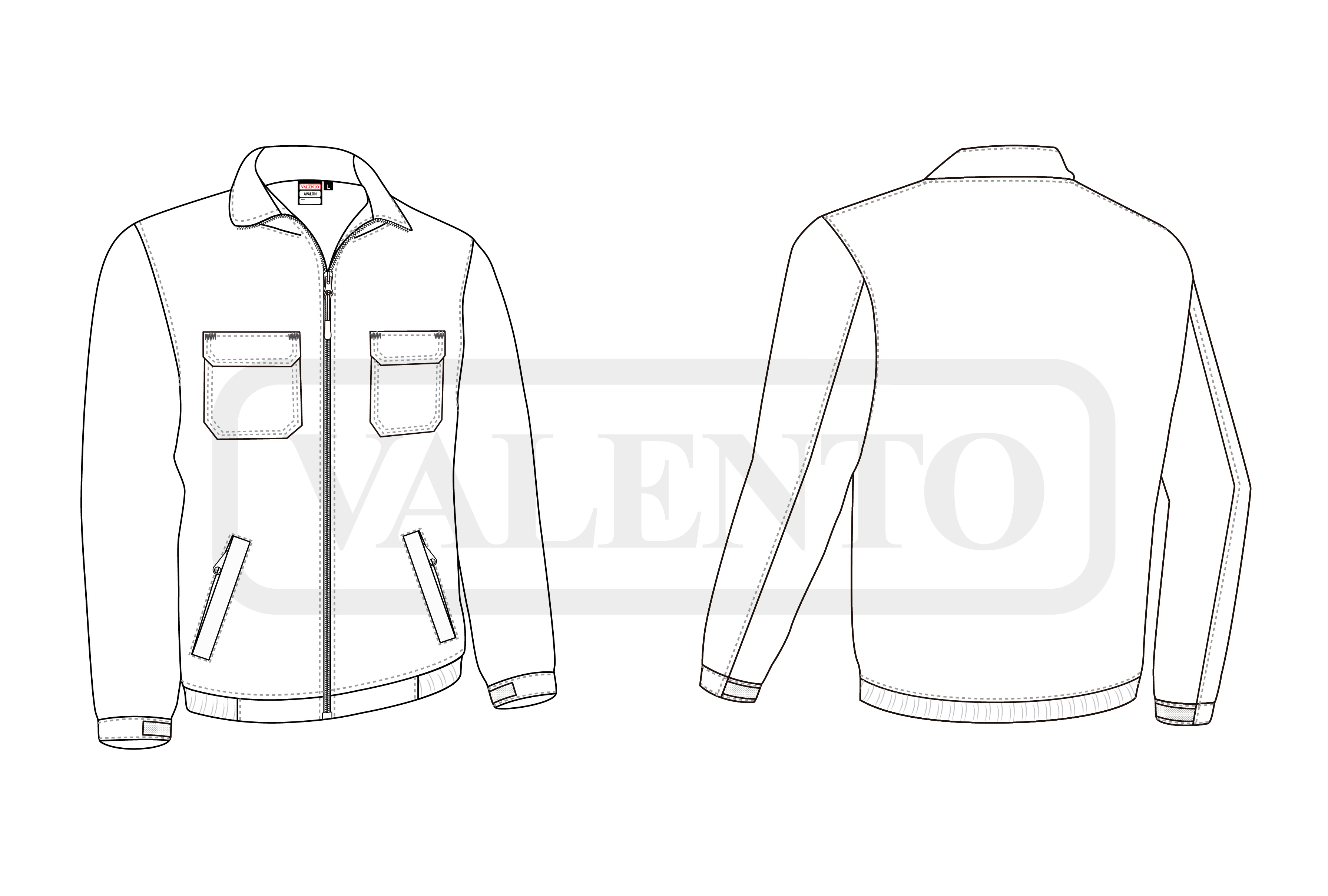 esquema Veste softshell AVALON