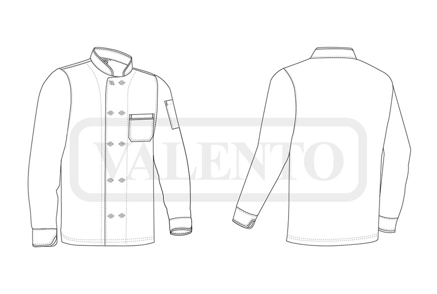 esquema Chaqueta Chef M/L BARNES
