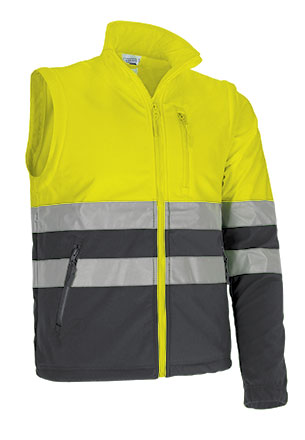 fluo yellow-charcoal grey