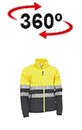 vista 360<sup>0</sup> Jachetă detașabilă Hi-Vis BRAMPTON