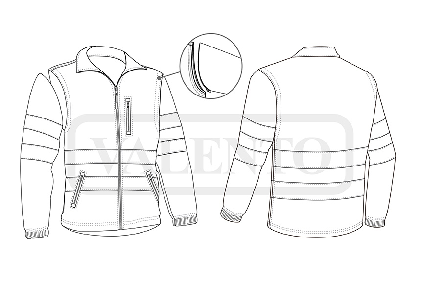 esquema Jachetă detașabilă Hi-Vis BRAMPTON