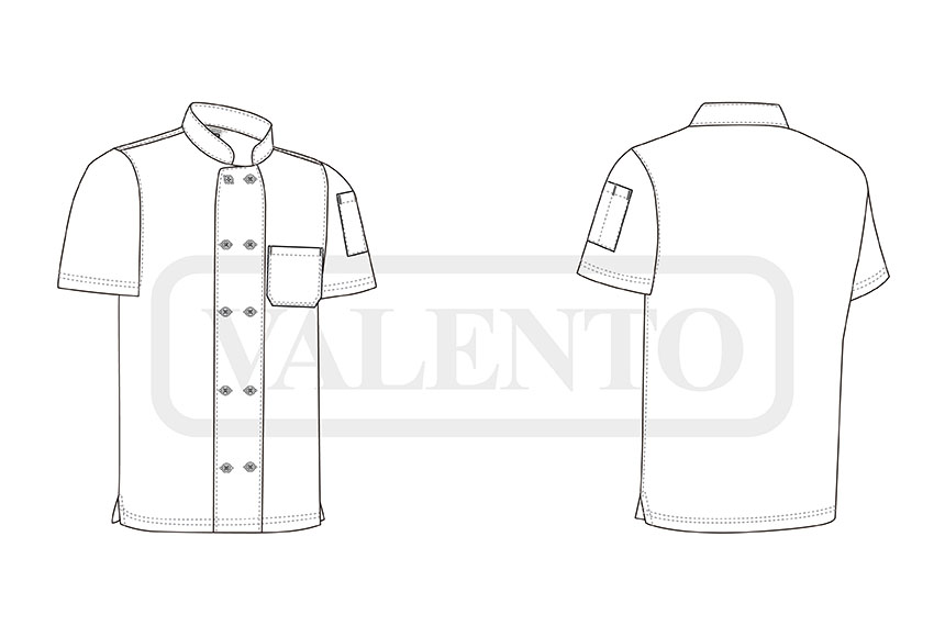 esquema Chaqueta Chef M/C CAYENNE