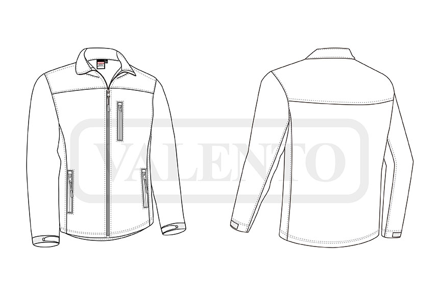 esquema Chaqueta softshell GRIZZLY