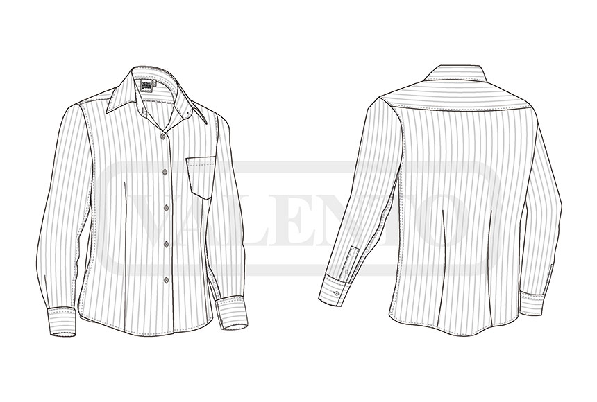 esquema Camisa a rayas M/L Mujer CORPORATION