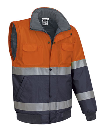 fluo orange-charcoal grey