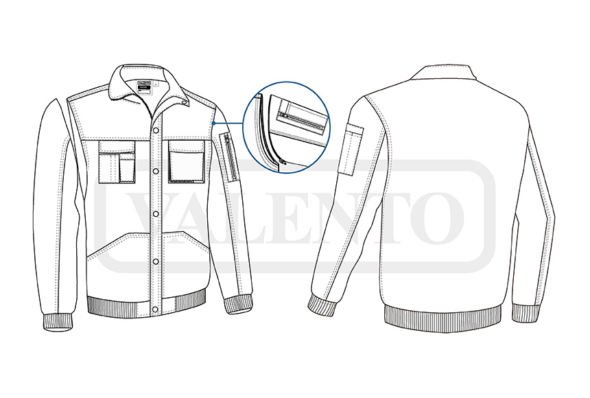 esquema Detachable jacket SCOOT