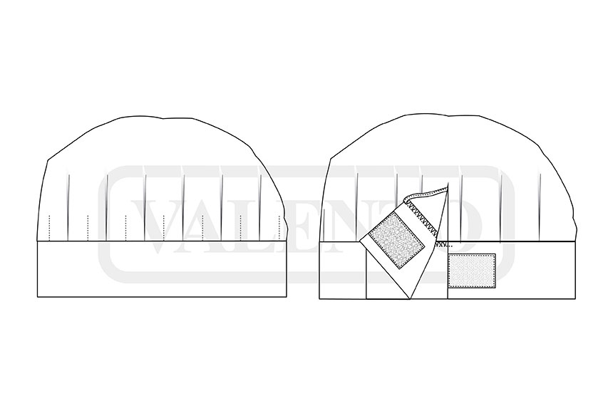 esquema Gorro de cocina RATATOUILLE