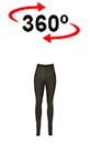 vista 360<sup>0</sup> Leggings mulher brilhante LARA