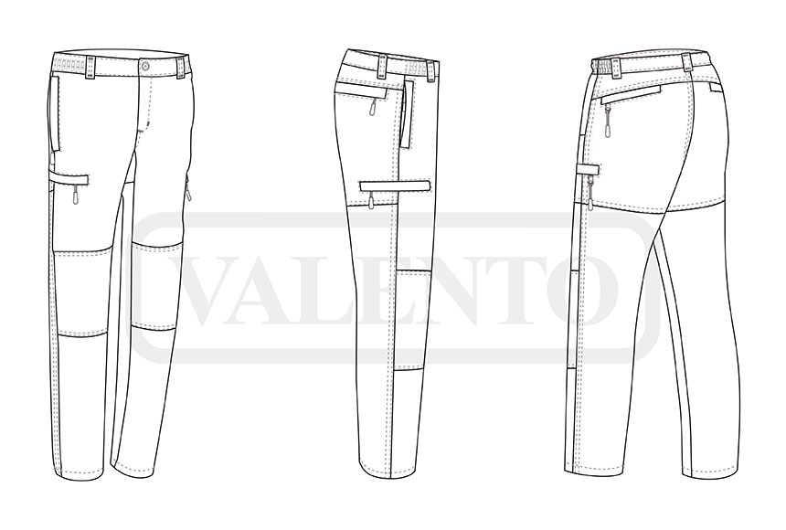 esquema Spodnie trekkingowe DATOR