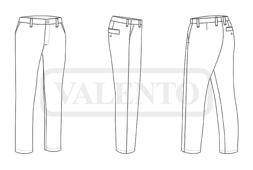 esquema Pantalón chino FERIA