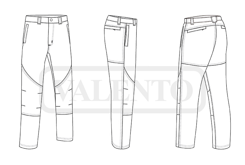 esquema Spodnie trekkingowe JASPER