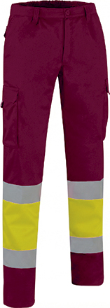 amarillo flúor-granate caoba