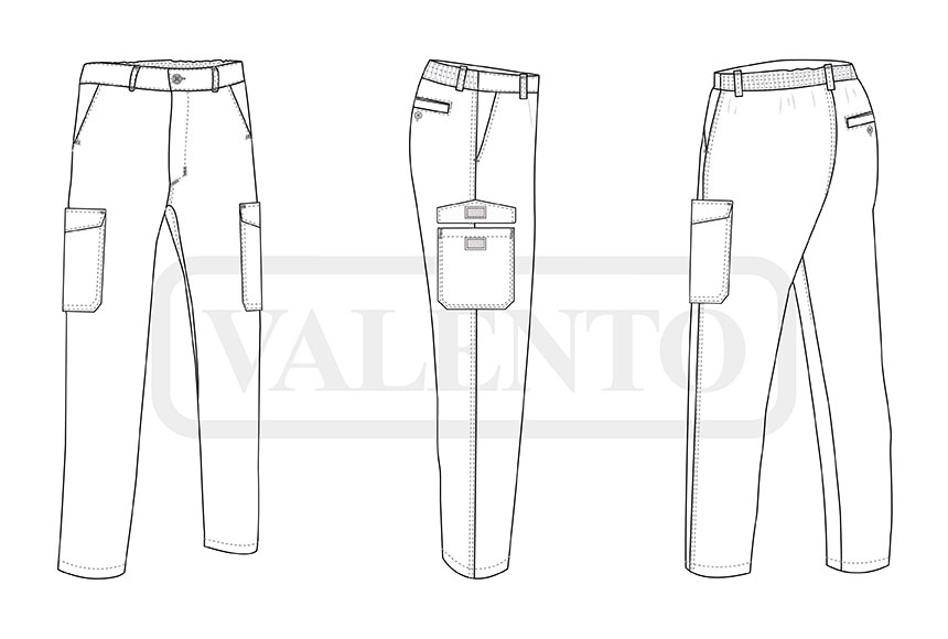 esquema Spodnie QUARTZ