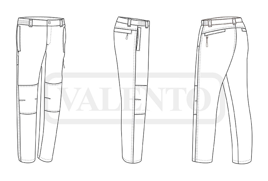 esquema Spodnie trekkingowe RENO