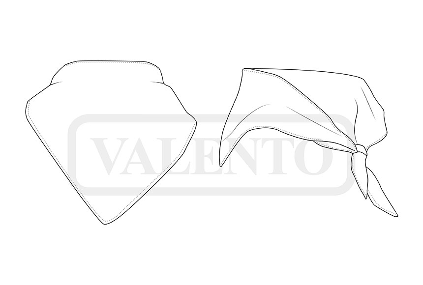 esquema Eșarfă triunghiulară CACHIRULO