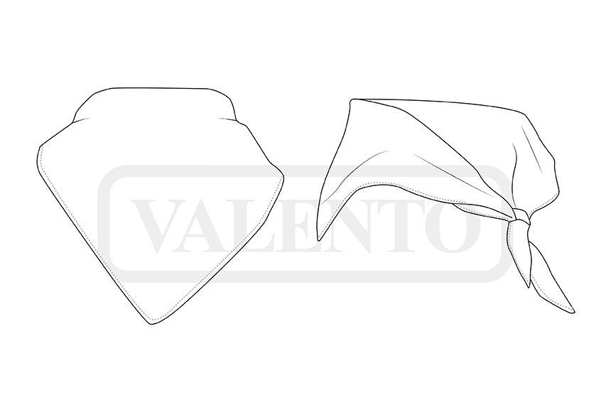 esquema Eșarfă pătrată HIERBAS