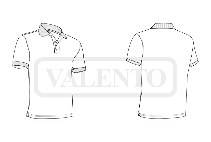 esquema Tricou polo sport M/S LAMPA