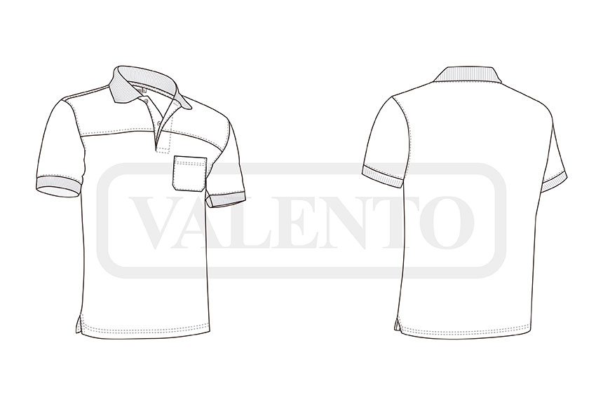 esquema Tricou polo M/S TYPHOON