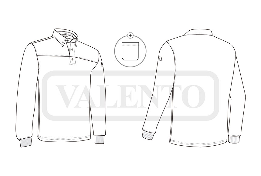 esquema Polo długi rękaw HURRICANE