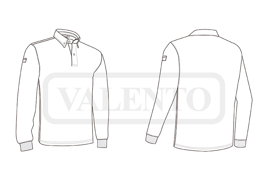 esquema Koszulka polo techniczna z długim rękawem KRITAN