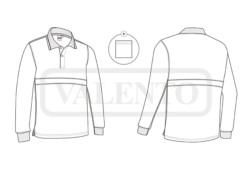 esquema Polo długi rękaw SERVER