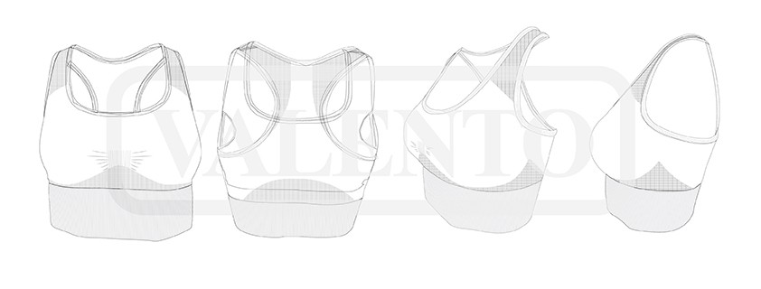 esquema Top sportivo donna MARINA