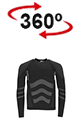 vista 360<sup>0</sup> T-shirt térmica elástica M/Comprida SIDEROS
