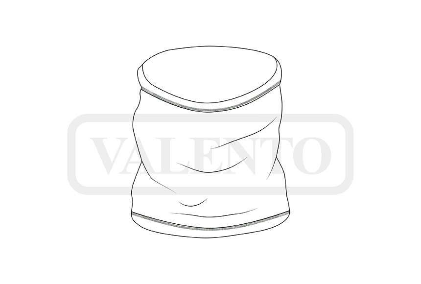 esquema Tubular scarf STONE