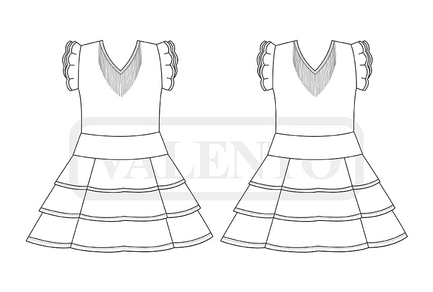 esquema Sukienka dziecięca BULERIA