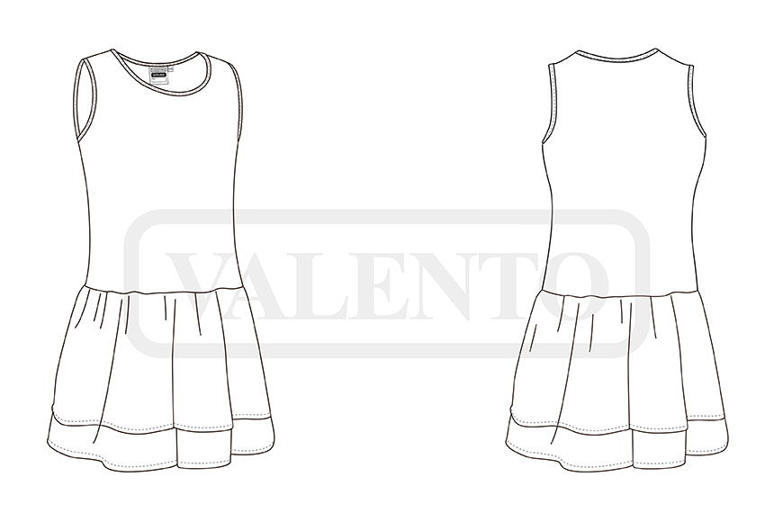 esquema Vestido infantil PARTY