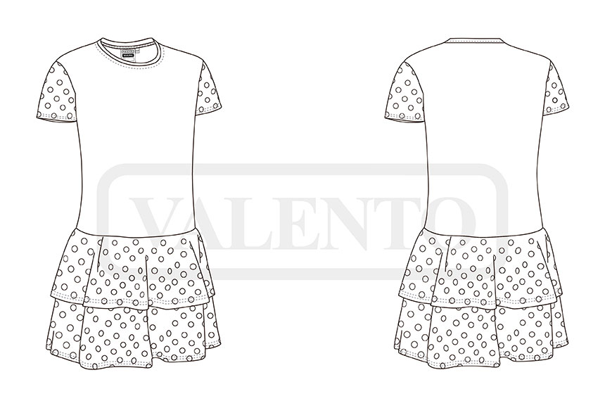 esquema Sukienka dziecięca SEVILLANA